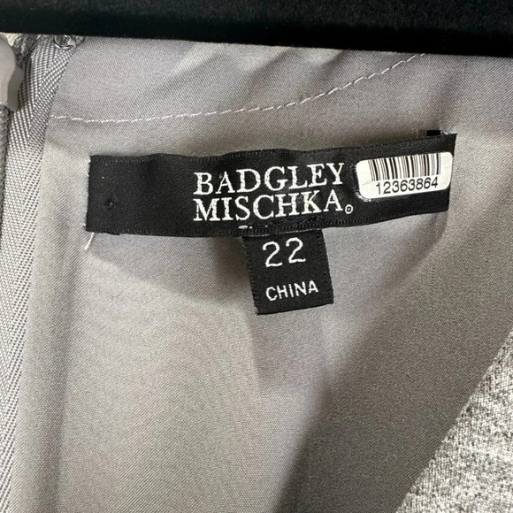 Badgley Mischka Heather Gray Scuba Dress $365 - Picture 13 of 14